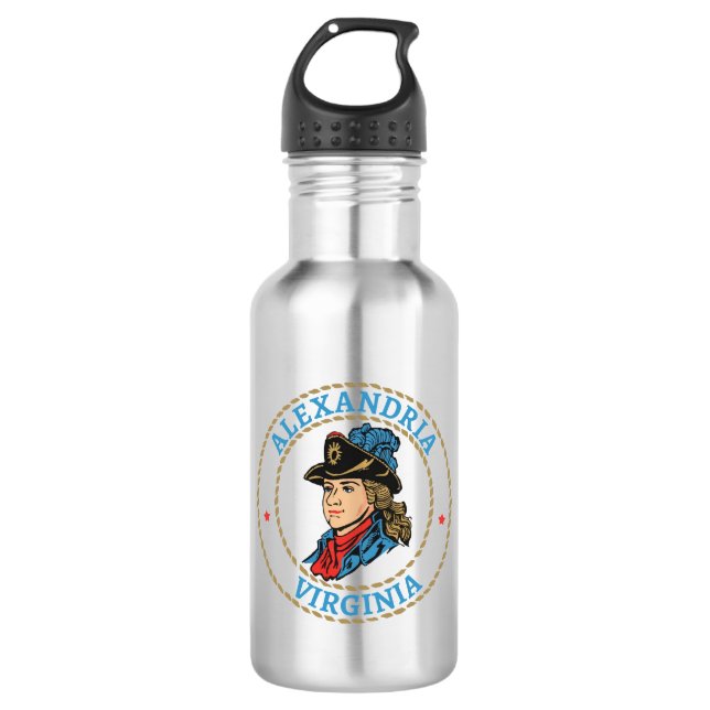 Botella De Agua Alexandria Virginia Colonial (Anverso)