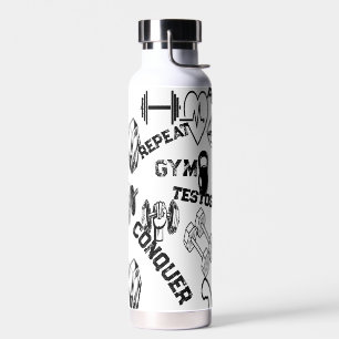Botella De Agua Alfa Hidratación Flask Dumbbell Veins Design