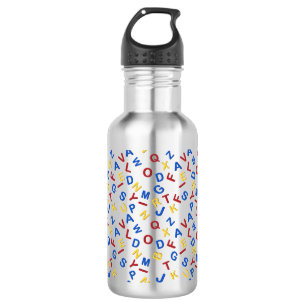 Botella De Agua Alfabeto ABC Rojo Amarillo Azul