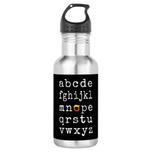 Botella De Agua Alfabeto antiTrump - No V