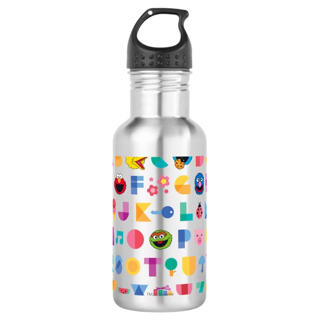 Botella De Agua Alfabeto de Plaza Sésamo (Anverso)