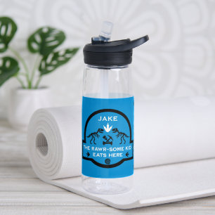 Botella De Agua Alfombra de mesa de dinosaurio personalizada