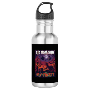 Botella De Agua ¿Alguien dijo regalo Halloween Alpaca Bruja Luna