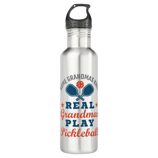 Botella De Agua Algunos Abuelos Knith Real Grandmas Juegan Pickleb (Anverso)