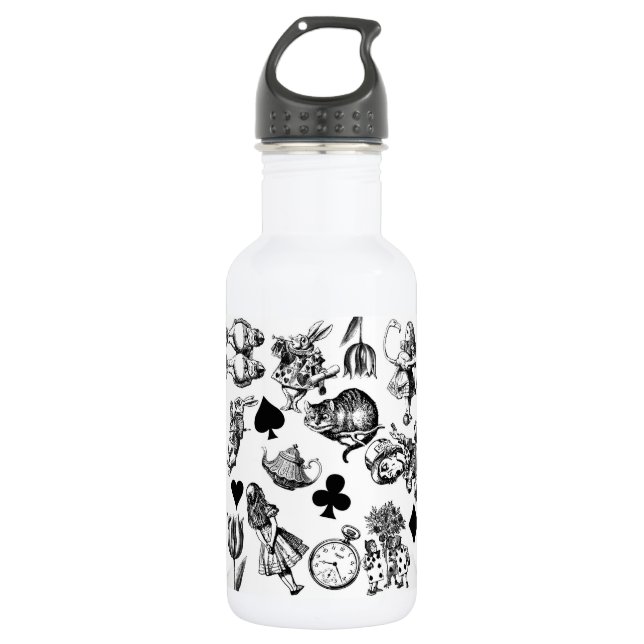 Botella De Agua Alice White Rabbit Wonderland Classic (Anverso)