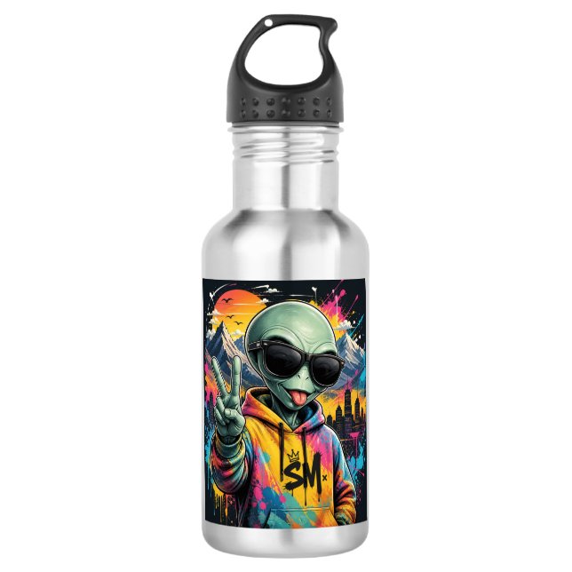 Botella De Agua Alienígena Amigo Pequeño Espacial (Anverso)