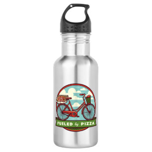 Botella De Agua Alimentado Por La Bicicleta Pizza