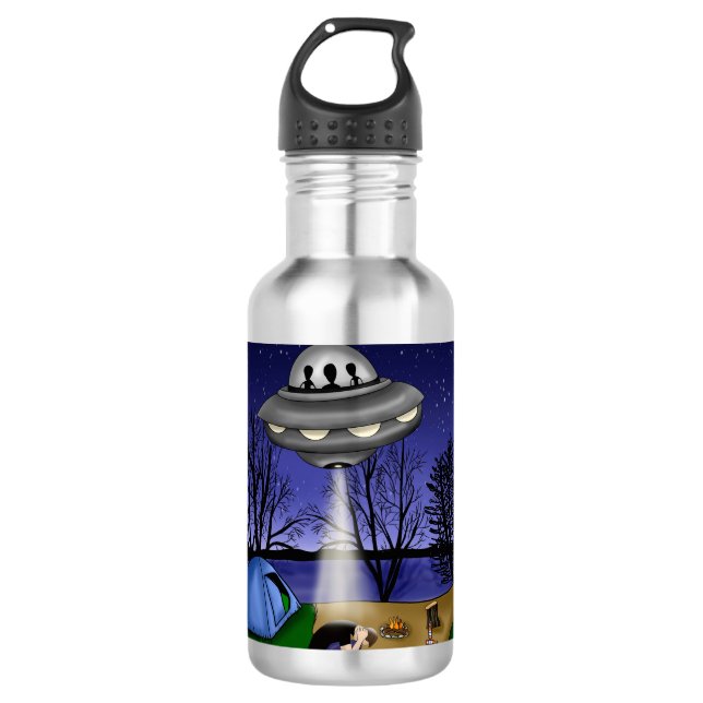 Botella De Agua Alivio de secuestro extraterrestre de OVNI (Anverso)