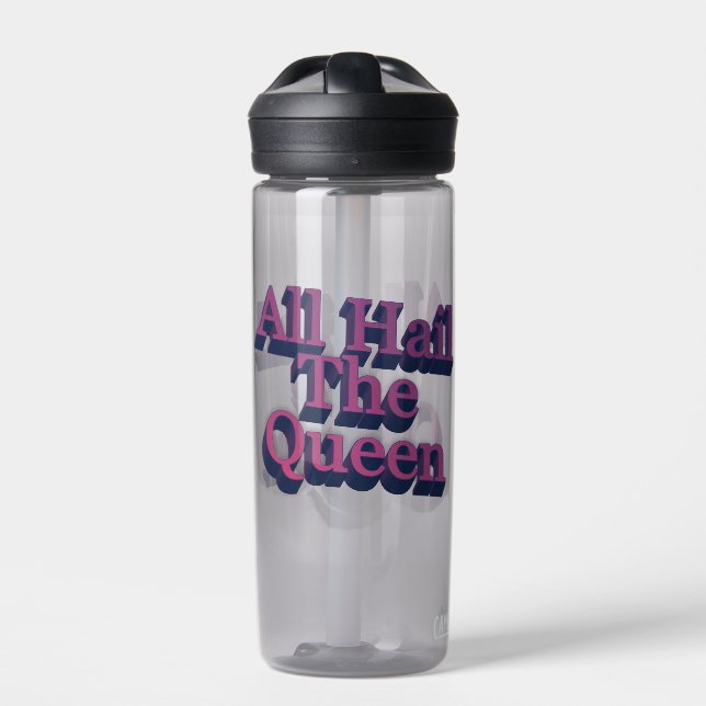 Botella De Agua All Hail the Queen 3D Letters Quote (Delante)