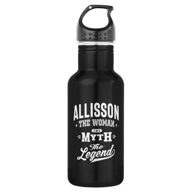 Botella De Agua Allisson Nombre personalizado regalo de cumpleaños (Anverso)