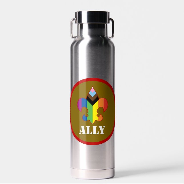 Botella de agua Ally Progress Pride Fleur-de-Lis (Delantero)