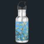 Botella De Agua Almond Blossom Vincent Van Gogh<br><div class="desc">Florencia de almendras de Vincent van Gogh con impresionantes colores verdes y azules.</div>