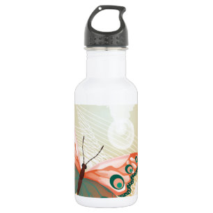 Botella De Agua Aloha Hawái Boda mariposa arte destino