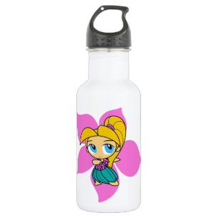 Botella De Agua Aloha Honeys Hula Chica Hibiscus