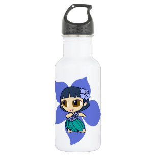 Botella De Agua Aloha Honeys Hula Chica Hibiscus