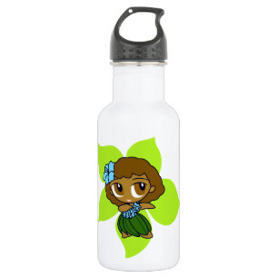 Botella De Agua Aloha Honeys Hula Chica Hibiscus