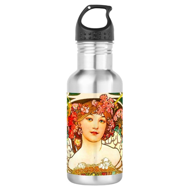 Botella De Agua Alphonse Mucha Art Nouveau Daydream (Anverso)