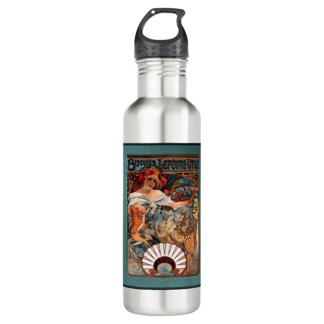 Botella De Agua Alphonse Mucha Biscuits Lefevre Utile Speckter Frm (Anverso)