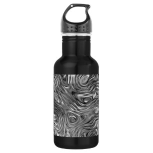 Botella De Agua Aluminio negro de impresión con fundición