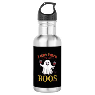 Botella De Agua Am Here Boos Halloween Fantasma Vaso de Vino Araña