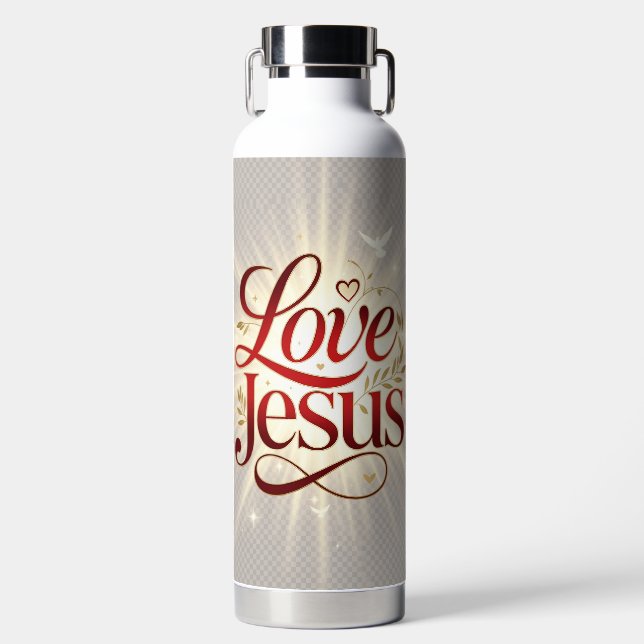 Botella De Agua Ama a Jesús (Delantero)