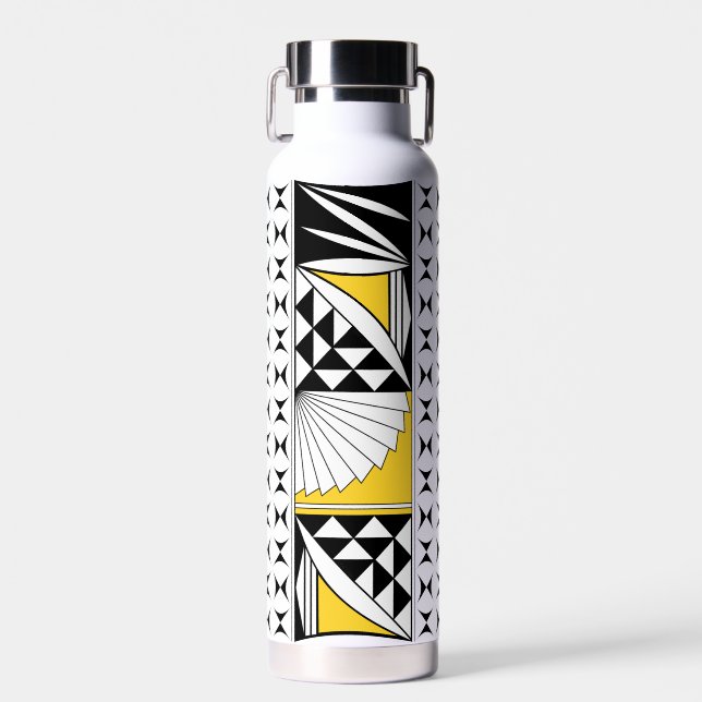 Botella De Agua Amanecer nativo del suroeste en amarillo (Delantero)