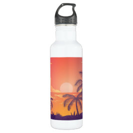 Botella De Agua Amanecer tropical