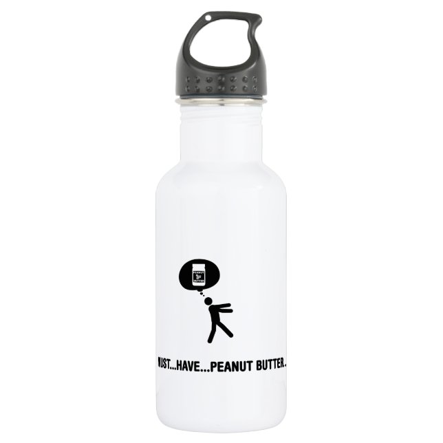 Botella De Agua Amante de la mantequilla de cacahuete (Anverso)