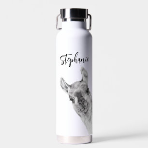 Botella De Agua Amante de llama linda nombre personalizado