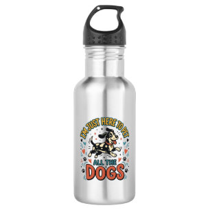 Botella De Agua Amante de Perros Divertido Diseño Vintage Mascota 