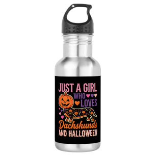 Botella De Agua Amante de perros salchicha divertido de Halloween