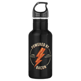 Botella De Agua Amante del tocino retro divertido diseño de comida