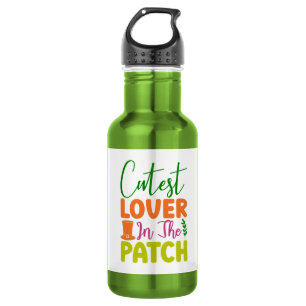 Botella De Agua Amante más lindo en el parche-60836