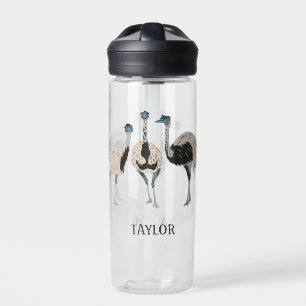 Botella De Agua Amantes de las aves de Emus Personalizados