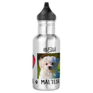Botella De Agua Amantes de las mascotas de perros malteses