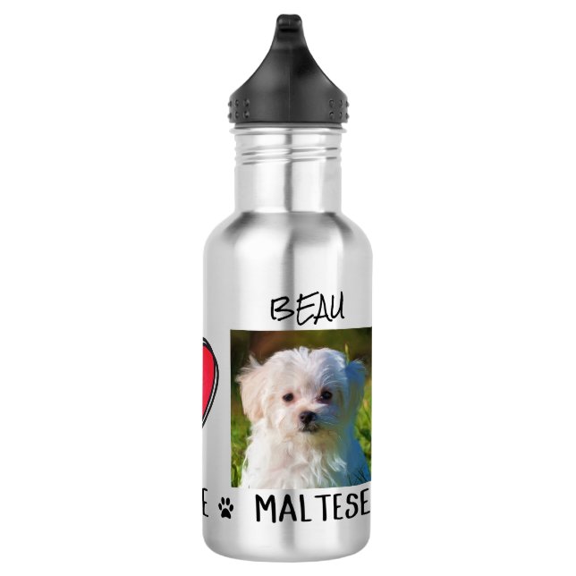 Botella De Agua Amantes de las mascotas de perros malteses (Derecha)