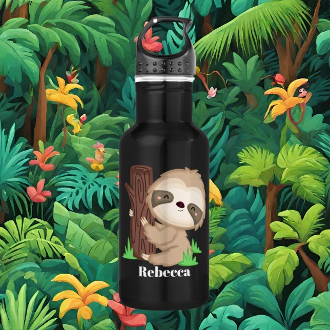 Botella De Agua Amantes de los animales perezosos (Subido por el creador)