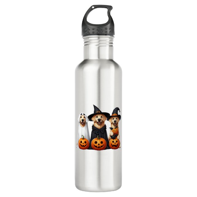 Botella De Agua Amantes del perro fantasma de Halloween (Anverso)