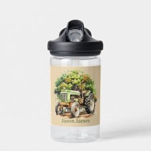 Botella De Agua Amantes del Tractor de Guay boys añaden nombre