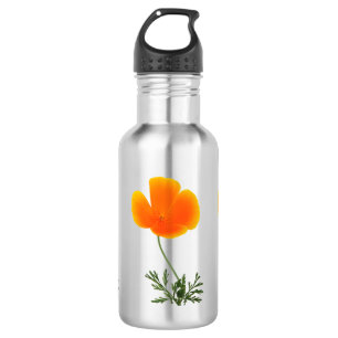 Botella De Agua amapola anaranjada