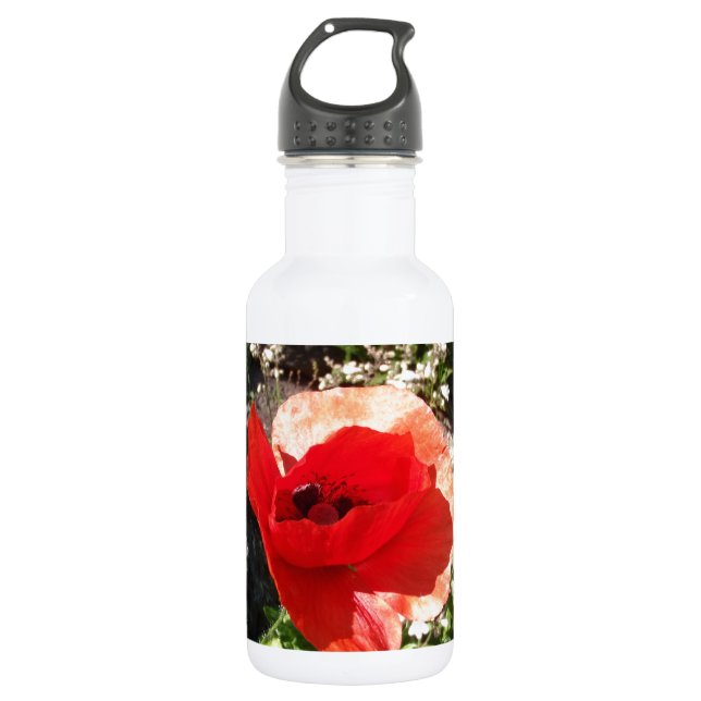 Botella De Agua Amapola roja (Anverso)