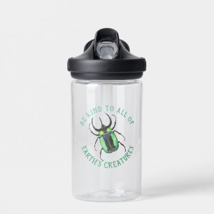 Botella De Agua Amar a todas las criaturas Beetle Lovebug