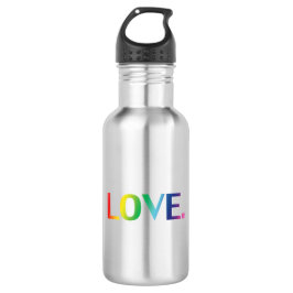 Botella De Agua Amar los colores del arcoiris orgullo lgbt lgbtq g