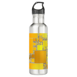 Botella de agua amarilla y Naranja cuadrada