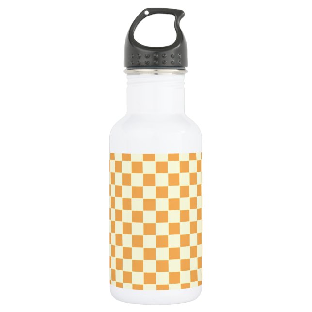 Botella De Agua amarillo a cuadros (Anverso)