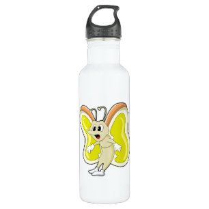 Botella De Agua Amarillo mariposa