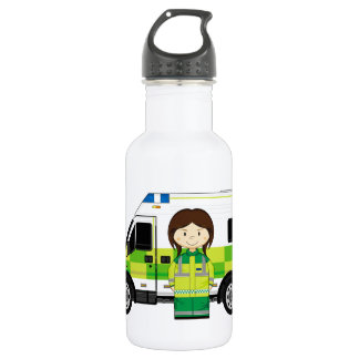 Botella De Agua Ambulancia del dibujo animado y EMT