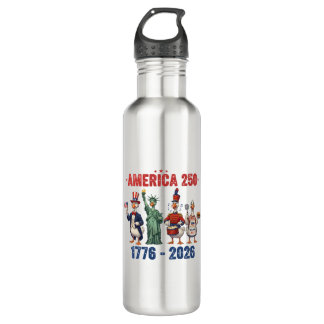 Botella De Agua America 250 Silly Geese Funny Patriotic Water Bott