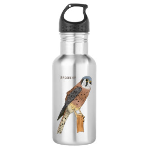 Botella De Agua American Kestrel bird illustration