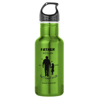 Botella De Agua Amigas inseparables personalizadas para padre e hi